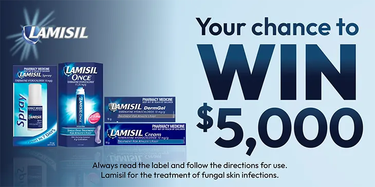 Chemist Warehouse Lamisil - Win $5,000 Cash!