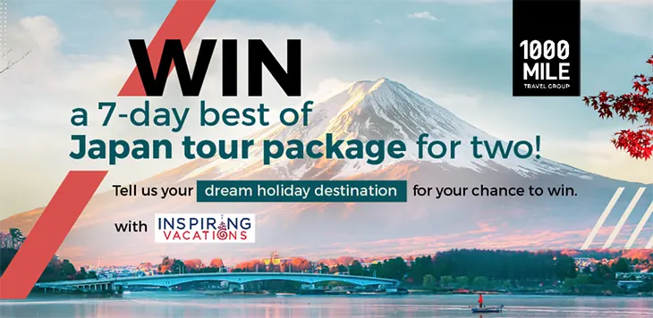 1000 Mile Travel Group - Win a 7-day best of Japan tour!