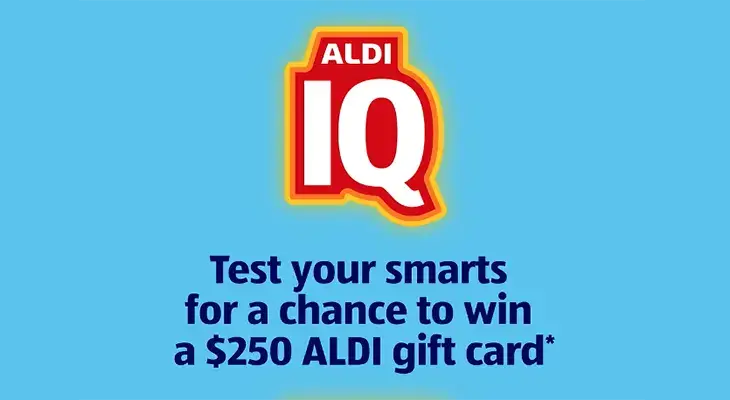 ALDI IQ test - Win 1 of 100 $250 ALDI gift cards!