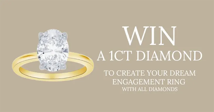 All Diamonds - Win a 1ct oval lab-grown Diamond!