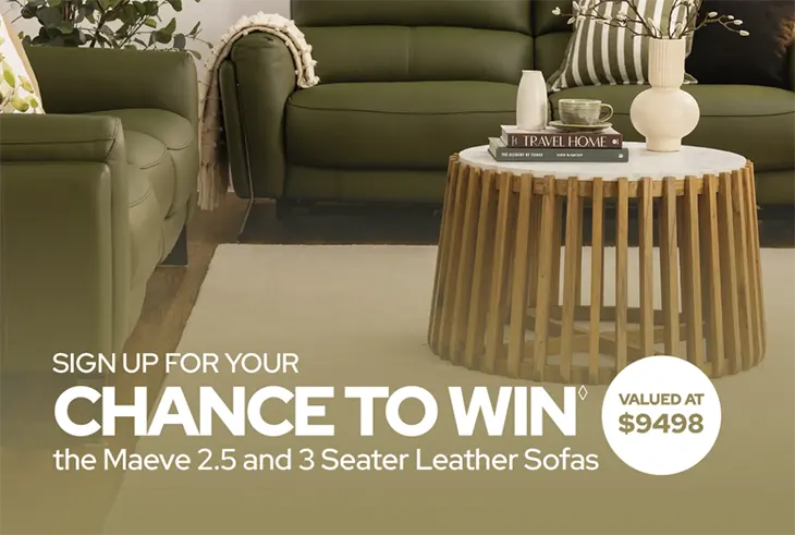 Amart Furniture - Win a Maeve Leather Sofas!