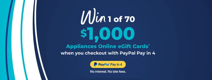 Appliances Online - Win 1 of 70 $1,000 eGift Cards!