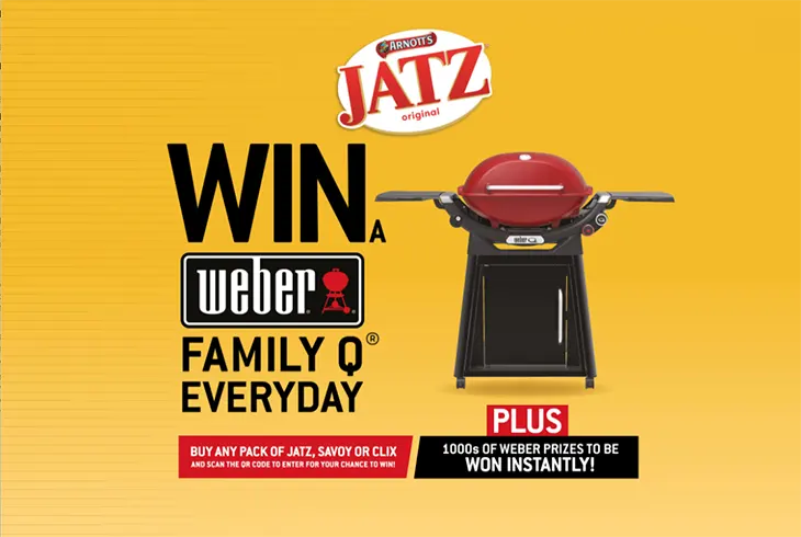 Arnott’s Win 1 of 114 Weber Family BBQs!