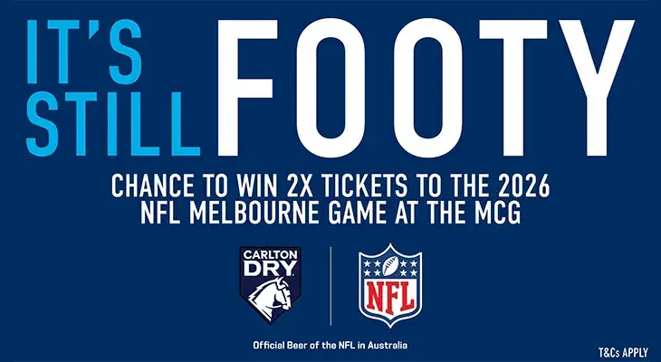 Carlton Dry - Win tickets to NFL at the MCG!