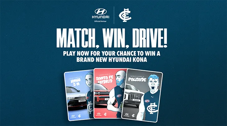 Carlton Football Club – Win a 2025 Hyundai Kona! Carlton Football Club - Win a 2025 Hyundai Kona!