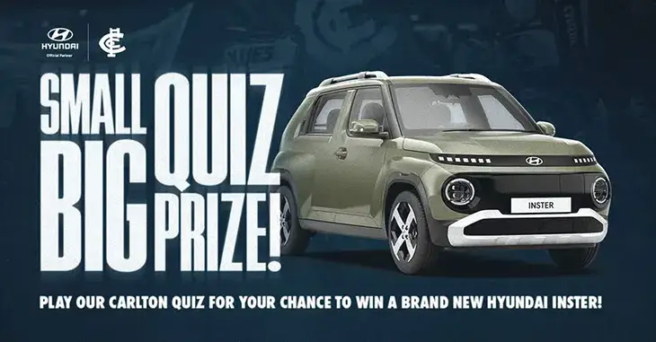 Carlton Football Club - Win a Hyundai Inster electric vehicle!