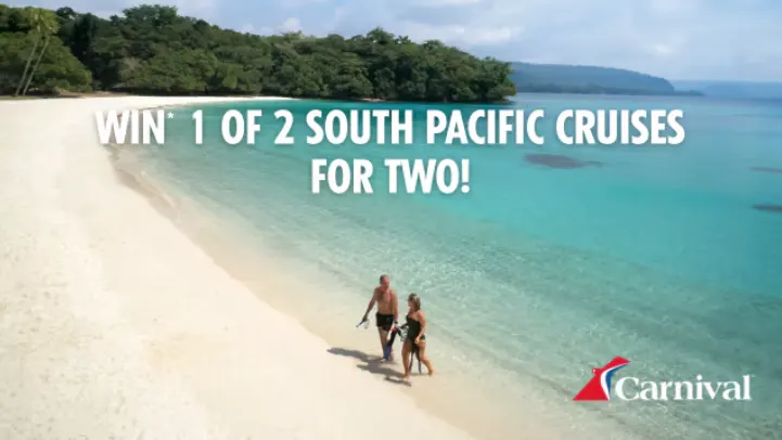 Carnival - Win 1 of 2 South Pacific cruises!