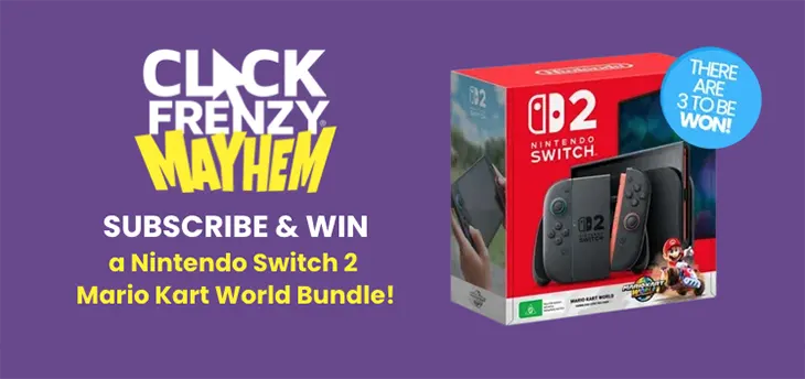 Click Frenzy – Win 1 of 3 Nintendo Switch 2 Bundles! Click Frenzy - Win 1 of 3 Nintendo Switch 2 Bundles!