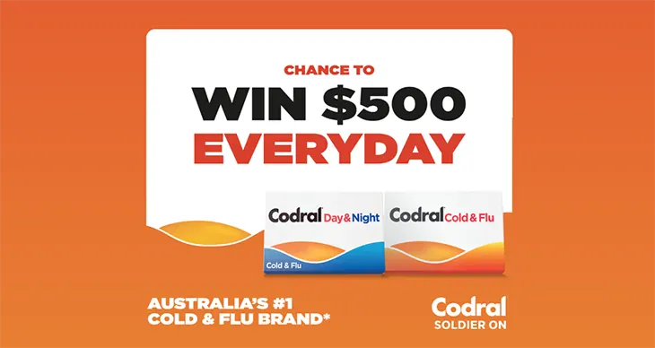 Codral – Win a $500 Gift Card everyday! Codral - Win a $500 Gift Card everyday!