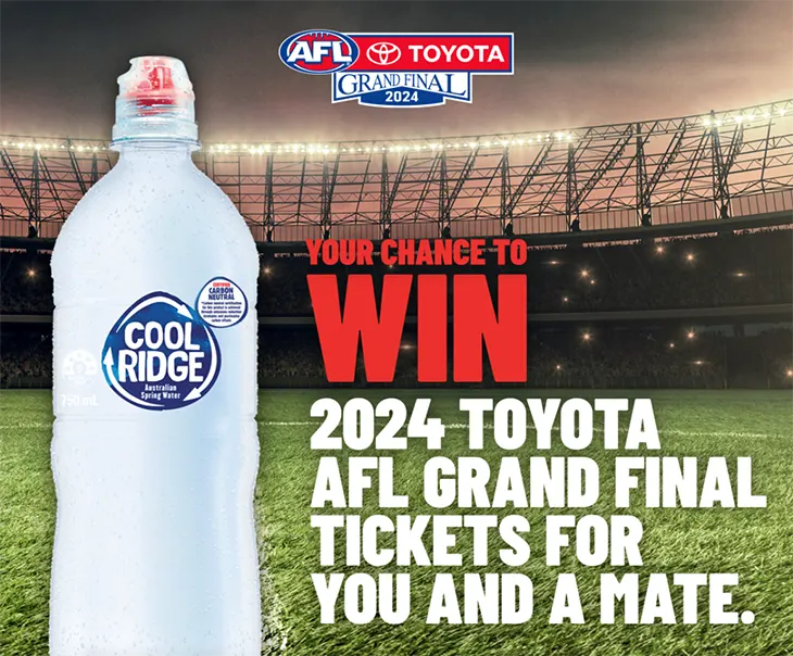 Cool Ridge Water - Win tickets to the AFL Grand Final!