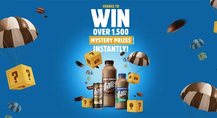 Dare Iced Coffee - Win 1 of 1531 Mystery Prizes Instantly!