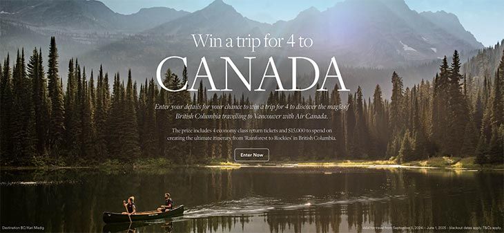 David Jones - Win a trip for 4 to Canada!