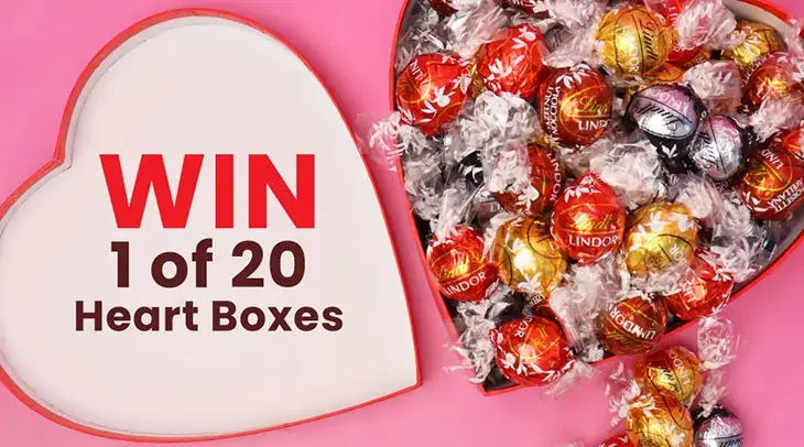 Dessert Boxes - Win 1 of 20 Lindt Chocolate Heart Boxes!