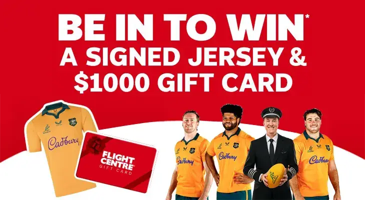 Flight Centre - Win a signed Wallabies jersey!