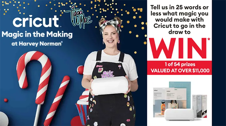 Harvey Norman - Win 1 of 54 Cricut prize packs!