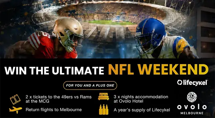 Lifecykel - Win a NFL trip for 2 to Melbourne!