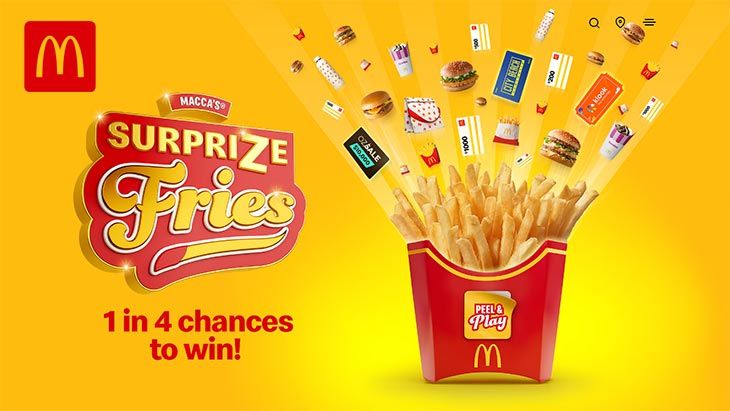 Macca’s Surprize Fries - 1 in 4 Chances to Win!