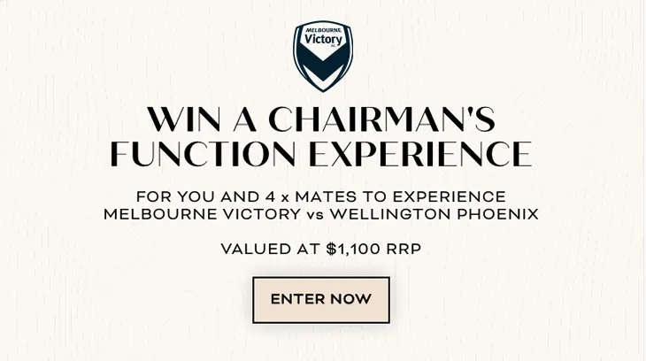 Melbourne Victory FC - Win a Chairman’s Function experience!