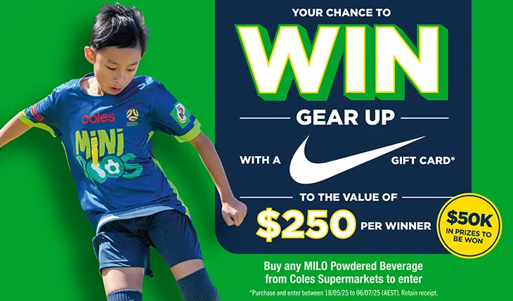Milo MiniRoos – Win a share in $50K Nike Gift Cards! Milo MiniRoos - Win a share in $50K Nike Gift Cards!