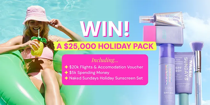 Naked Sundays - Win a $25,000 Travel Pack!