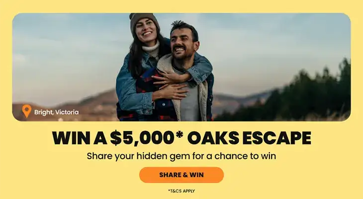 Oaks Hotels - Win a A$5,000 Oaks voucher!