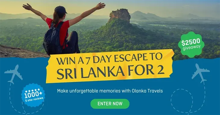 Olanka Travels - Win a trip for 2 to Sri Lanka!