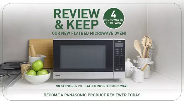 Panasonic - Win 1 of 4 Flatbed Microwave Ovens!