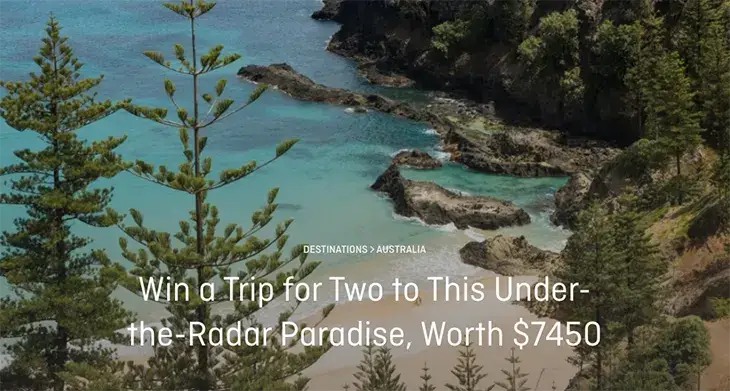 Qantas Travel Insider - Win a trip for 2 to Norfolk Island!