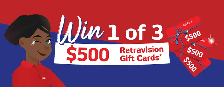 Retravision - Win 1 of 3 $500 Gift Cards!