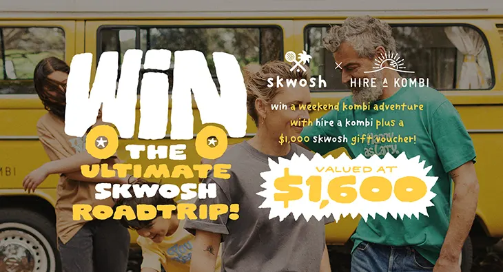 Skwosh - Win a Hire a Kombi prize pack!