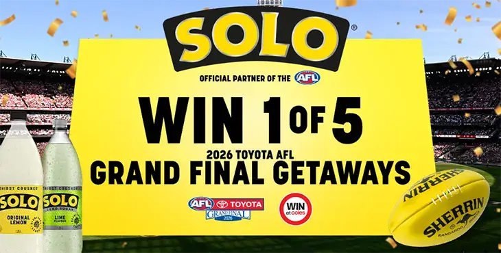 Solo x Coles - Win 1 of 5 AFL GF Experiences!