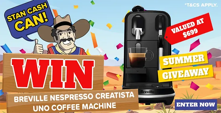 Stan Cash - Win a Breville Coffee Machine!