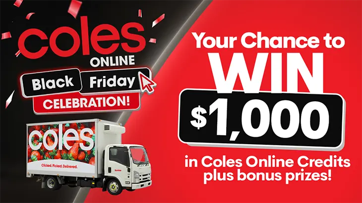 Sunrise - Win 1 of 5 $1K Coles vouchers!