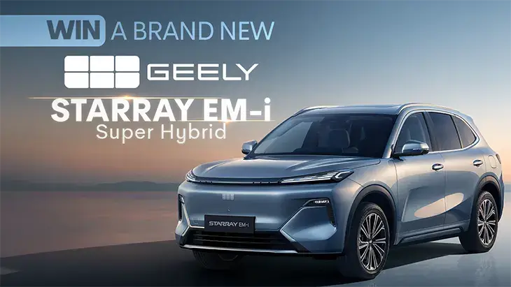 Sunrise - Win a Geely Starray EM-i Hybrid SUV! copy