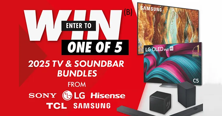 The Good Guys – Win 1 of 5 TV & soundbar bundles! The Good Guys - Win 1 of 5 TV & soundbar bundles!