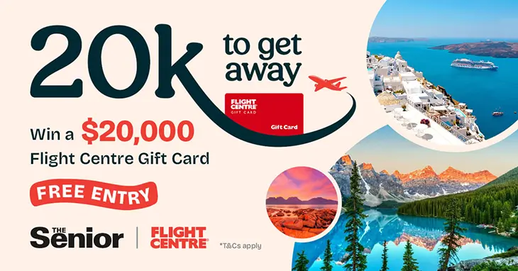 The Senior – Win a $20,000 Flight Centre gift card! The Senior - Win a $20,000 Flight Centre gift card!