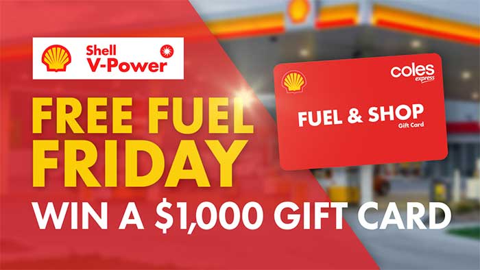Today - Win 1 of 48 $1000 Shell Coles Express Gift Cards