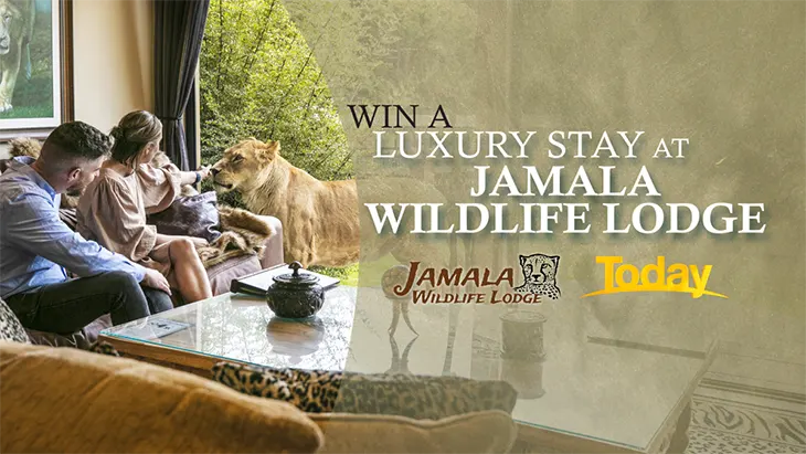 Today – Win 1 of 5 trips to Jamala Wildlife Lodge! Today - Win 1 of 5 trips to Jamala Wildlife Lodge!