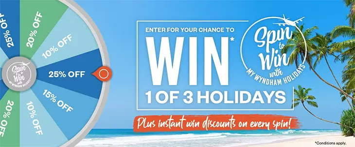 Wyndham Holidays - Win 1 of 3 Holidays!