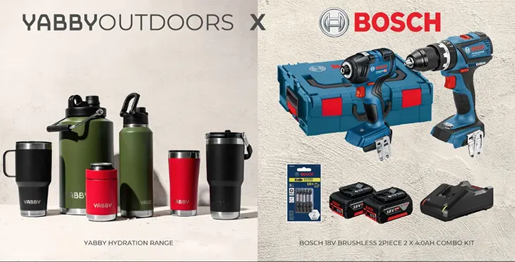 Yabby Outdoors - Win 1 of 5 Bosch Prize Packs!